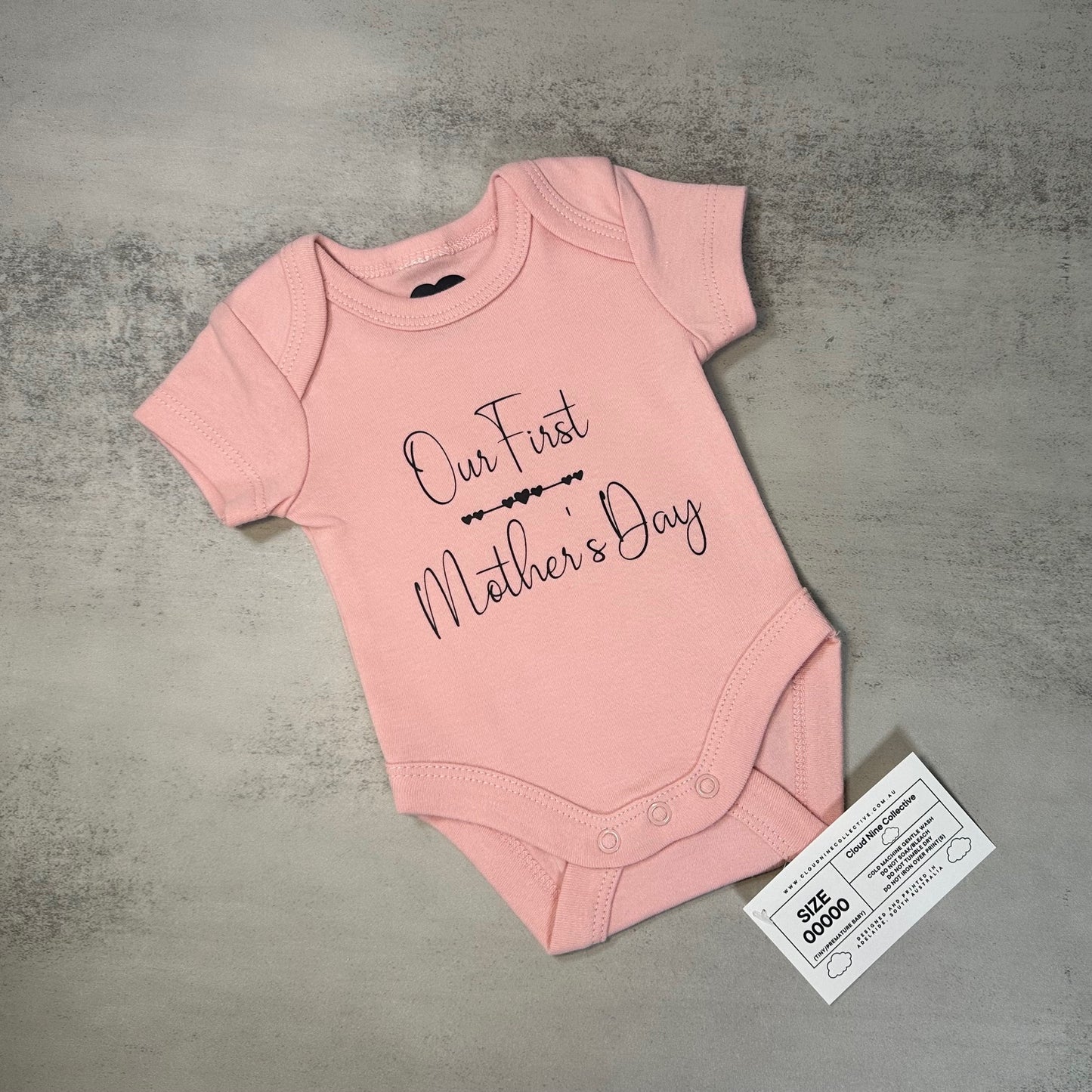 Our First Mother's Day | Baby Onesie | Size 00000 (SALE)