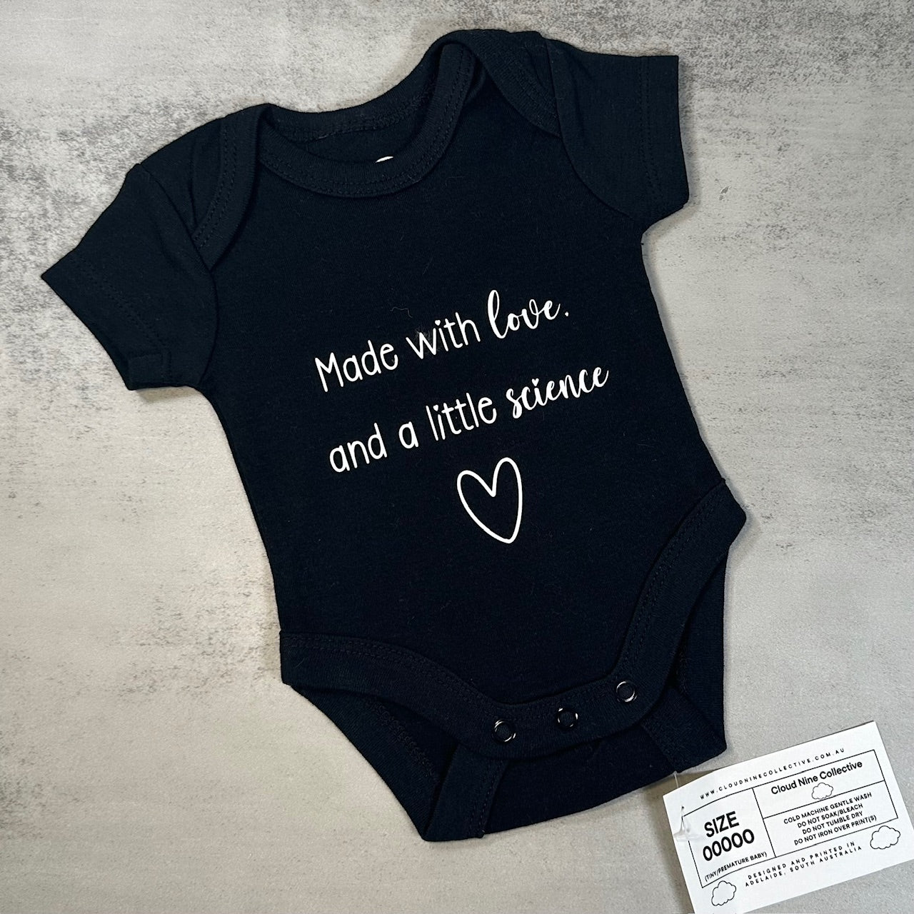 Made With Love & A Little Science... | Baby Onesie | Size 00000 (SALE)