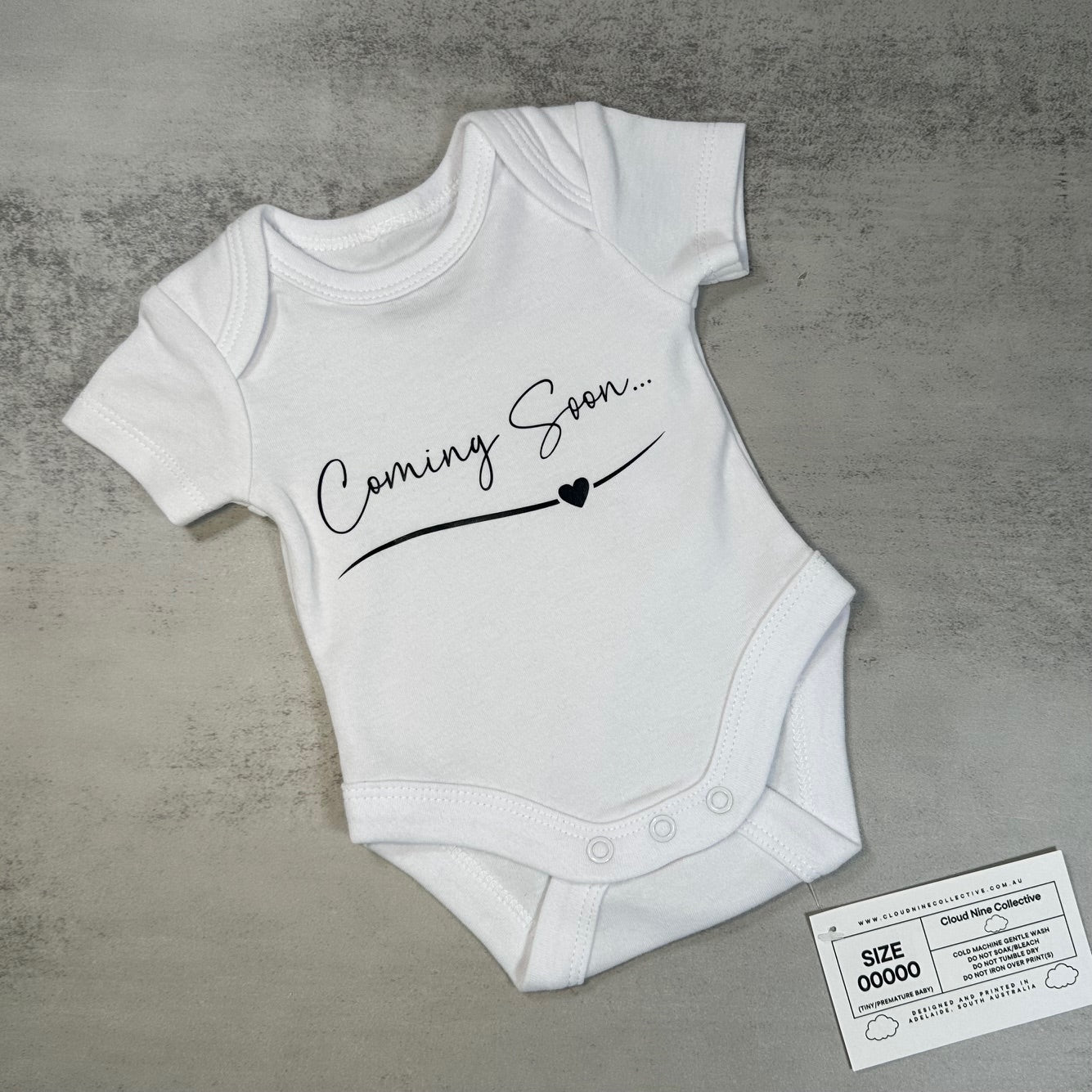 Coming Soon! | Baby Onesie | Size 00000 (SALE)