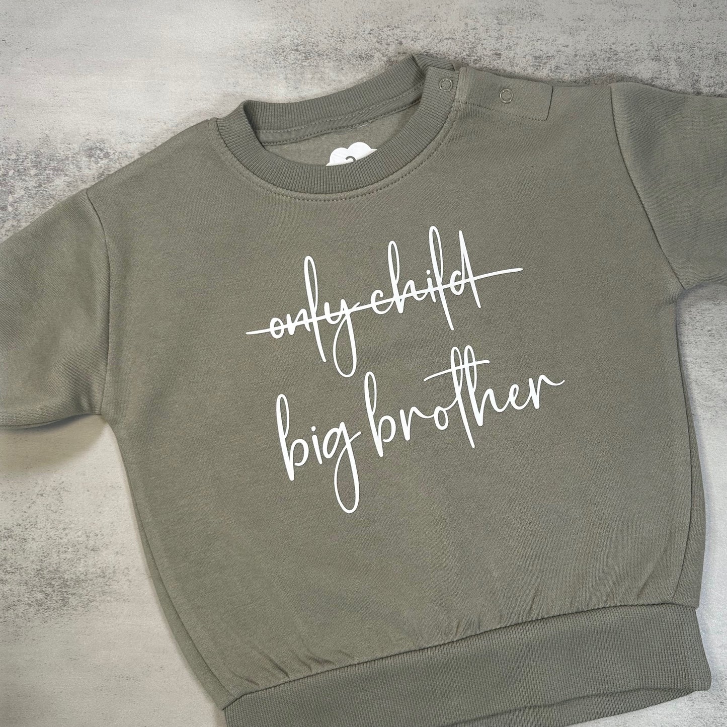 Only Child to Big Brother jumper | size 2 | olive (SALE)