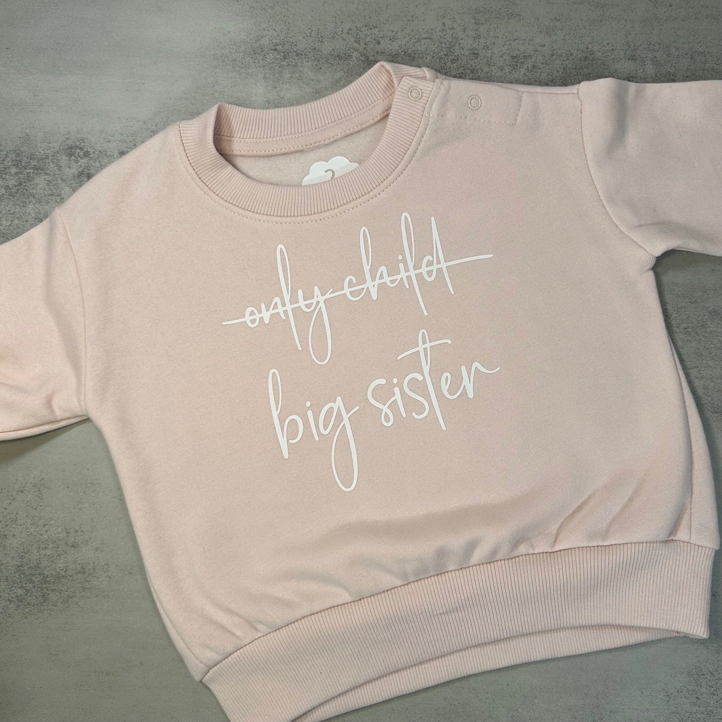Only Child to Big Sister jumper | size 2 | light pink (SALE)