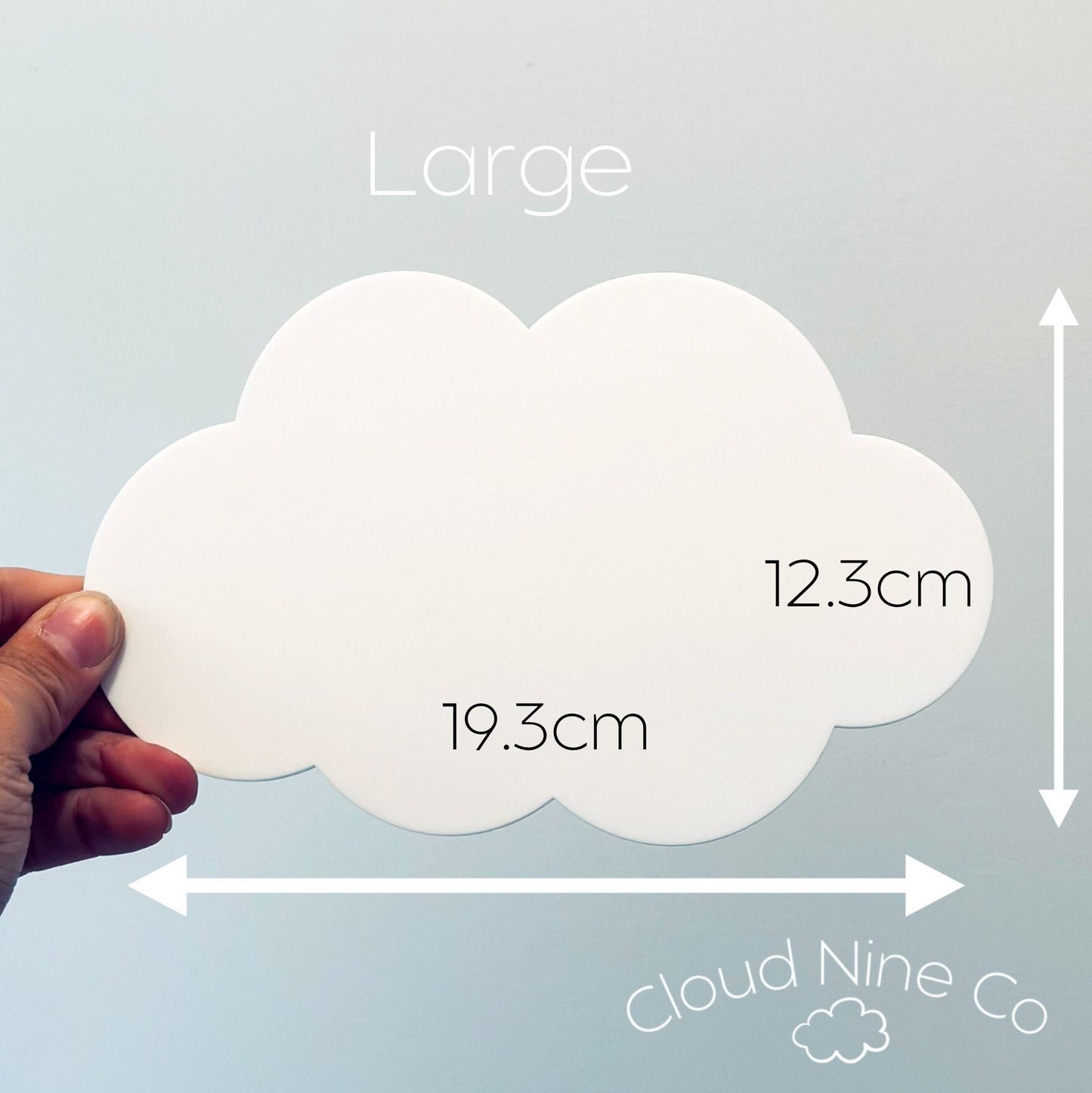 Hello, I'm New Here... Cloud-Shaped Baby Announcement Plaque