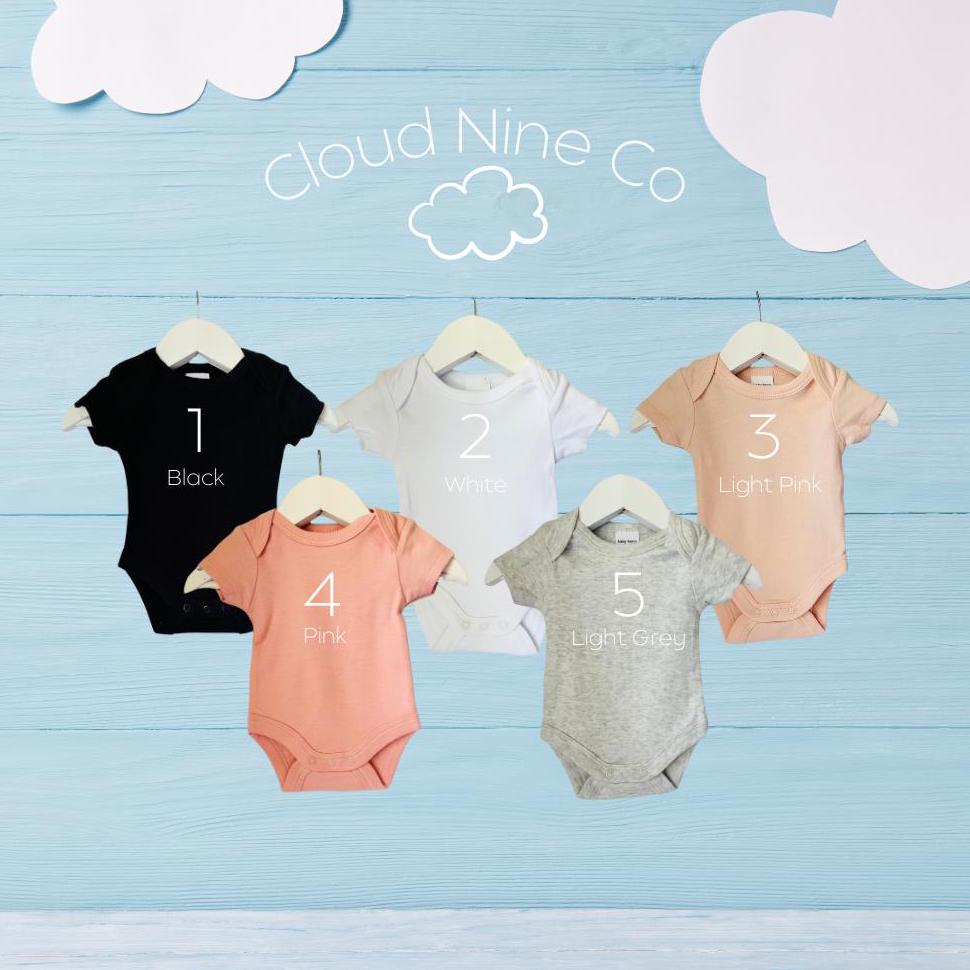 Baby name announcement custom bodysuit, personalised text newborn romper, simple custom pregnancy announcement idea, personalised onsie