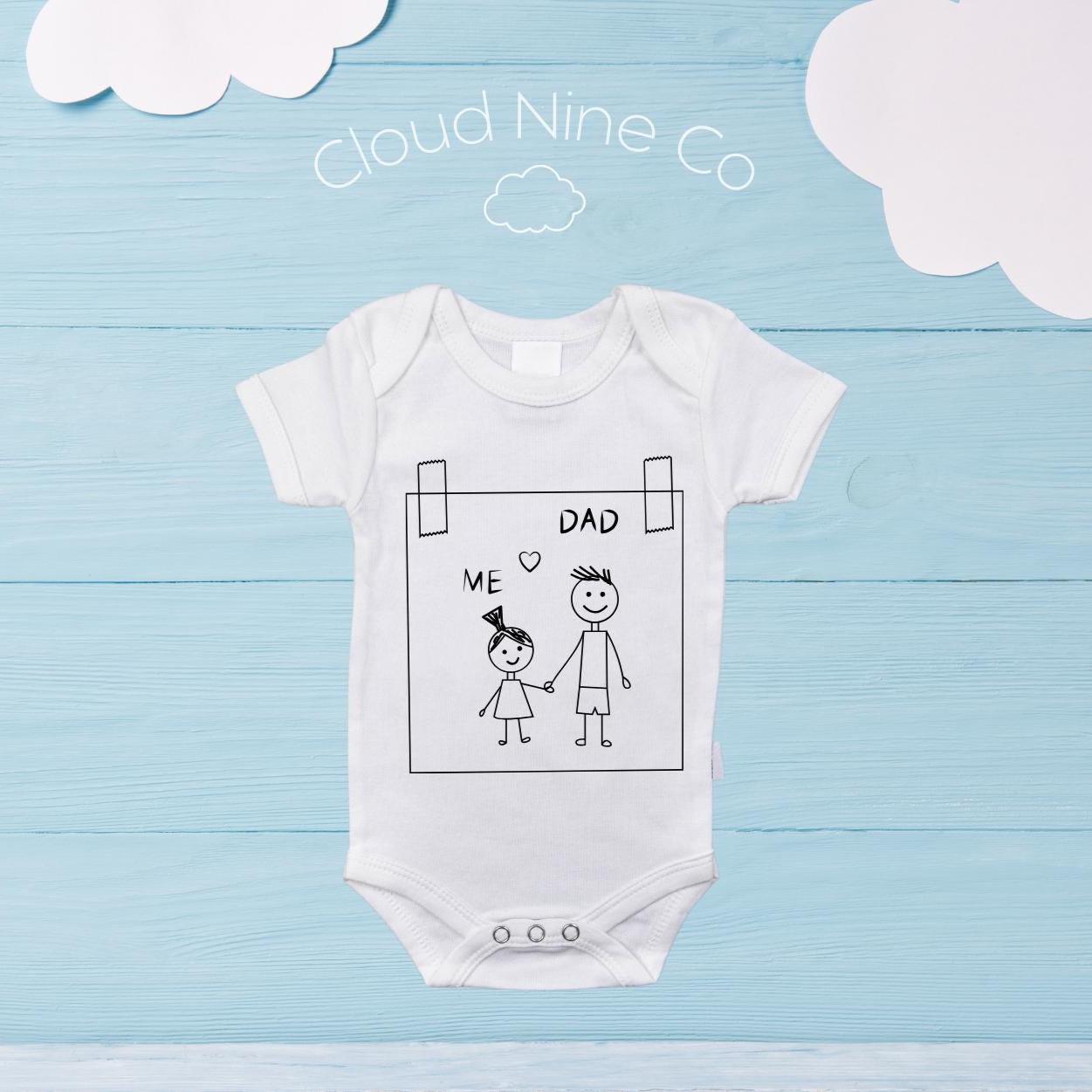 Daddy Daughter bodysuit, Daddy and Me romper, My 1st Fathers Day baby onsie, Daddy's Girl outfit, husband gift, dad gift, I Love Daddy gift