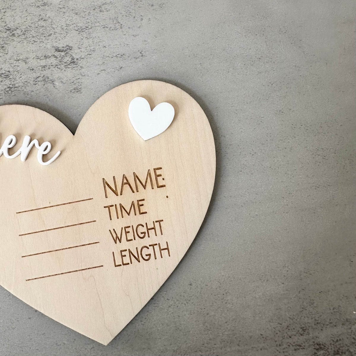 'We're Here' Twin Birth Stats Sign (SALE)