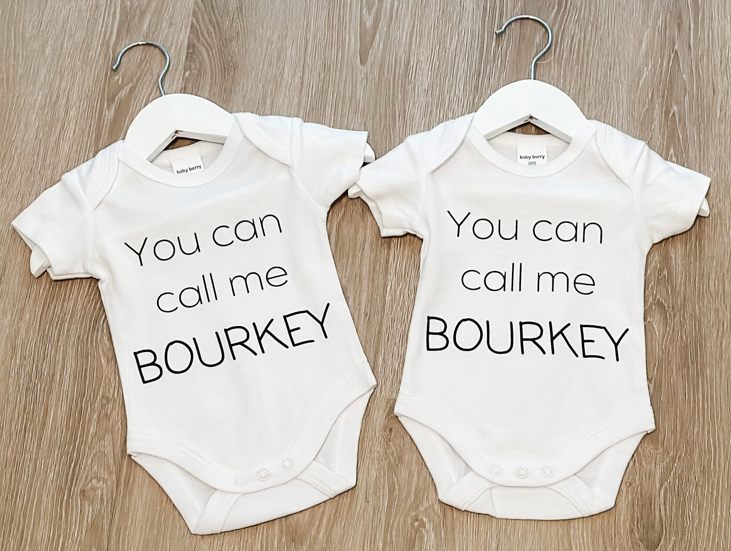 You Can Call Me... - custom matching twin bodysuit set