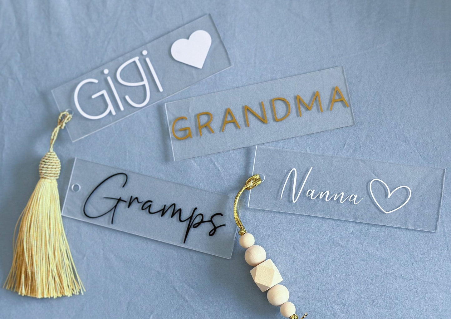 Personalised bookmark, custom acrylic bookmark, gift for mum, grandparent gift, bookmark with name, custom teachers gift, stocking filler