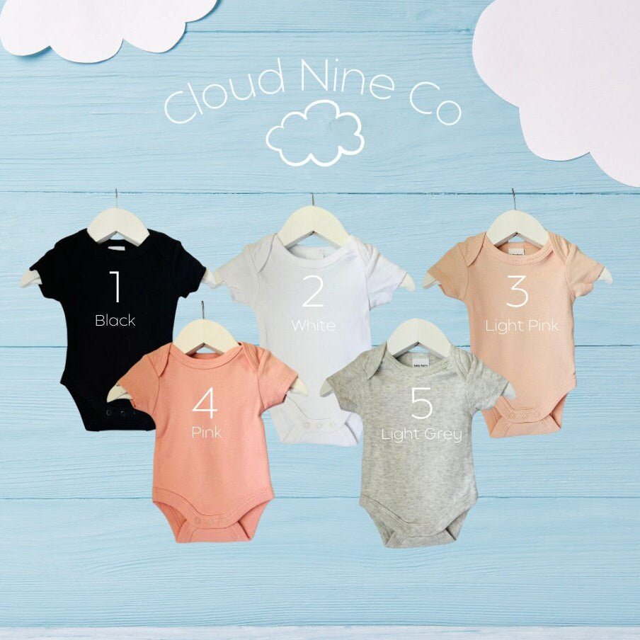 Womb Mates - matching twin bodysuit set