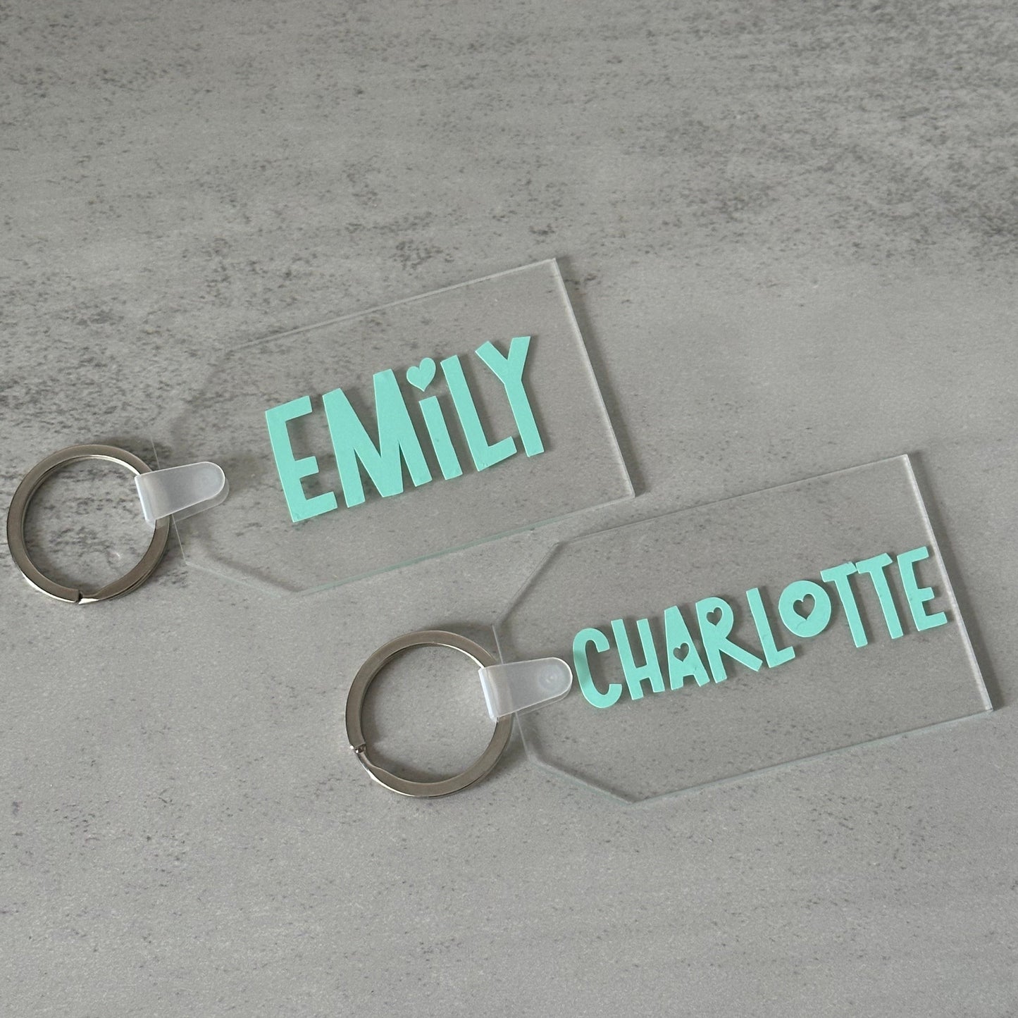 Personalised Acrylic Name Keyring