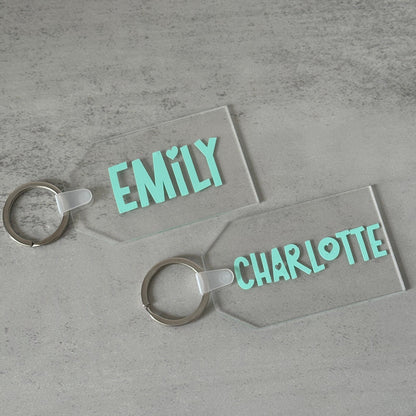 Personalised Acrylic Name Keyring
