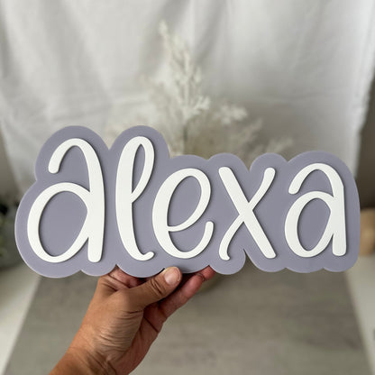 Double-Layered Acrylic Name Sign | 40cm