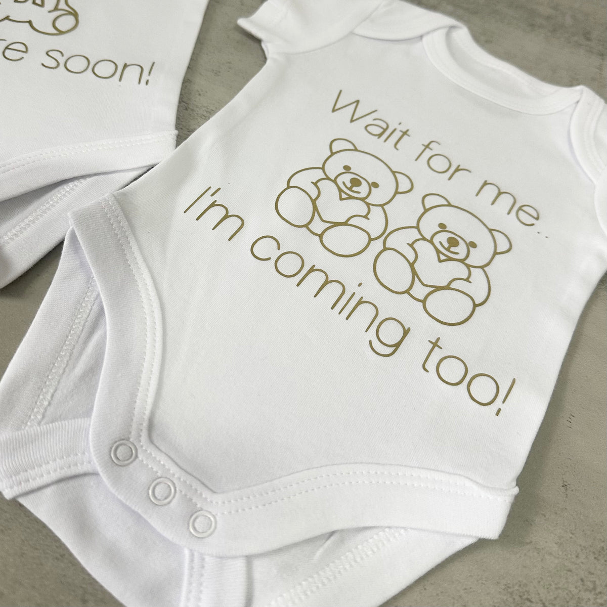 On My Way, Be There Soon... Wait For Me, I'm Coming Too! | Matching Twin Set