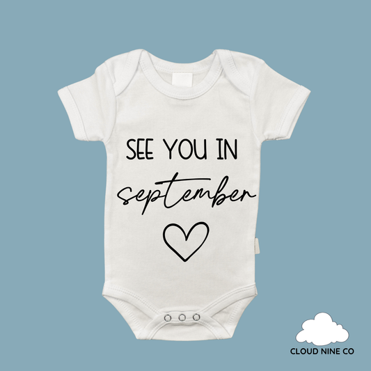 See You In... Pregnancy Reveal | Baby Onesie