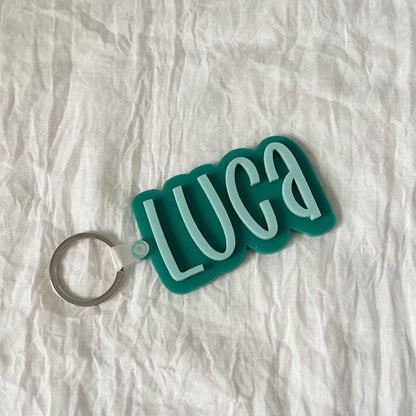 Personalised Bag Tag | Double Layered Name Keyrings