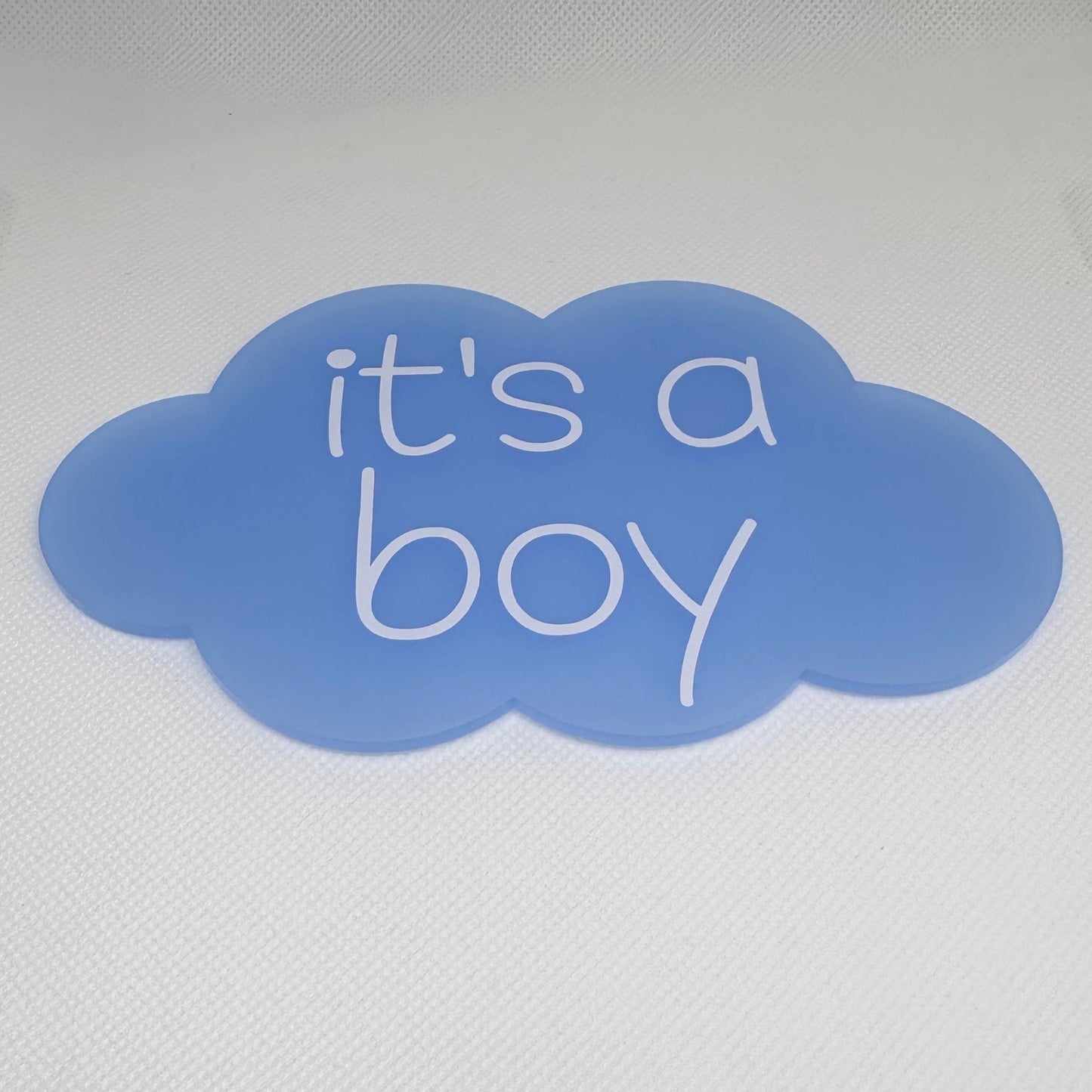 'It's A Boy!' / 'It's A Girl!' | Frosted Acrylic Announcement Cloud (SALE)