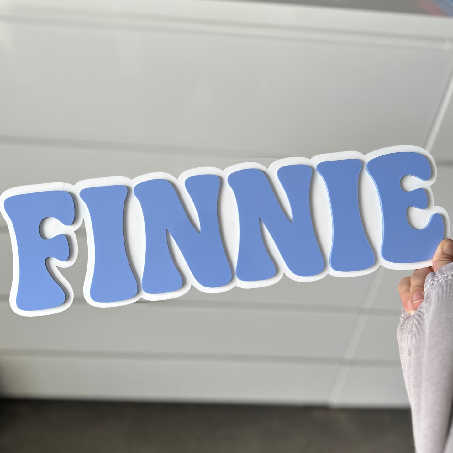 Double-Layered Retro Name Sign | Large