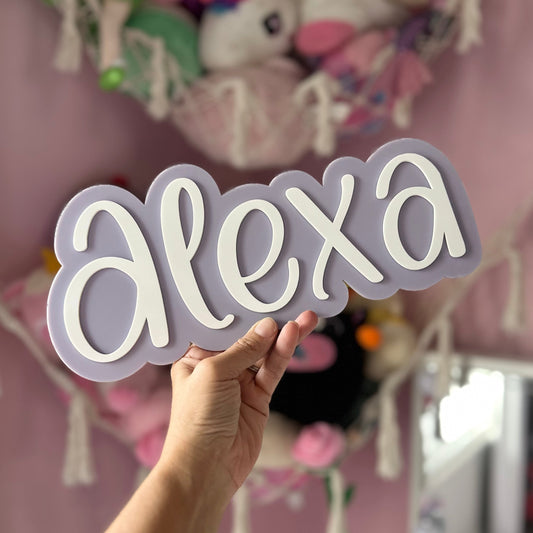 Double-Layered Acrylic Name Sign | 40cm
