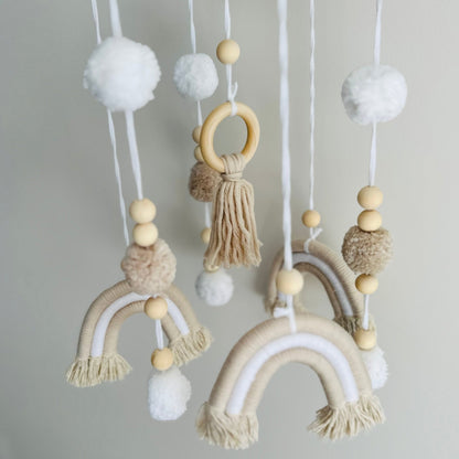 Neutral Toned Rainbow Boho | Baby Mobile
