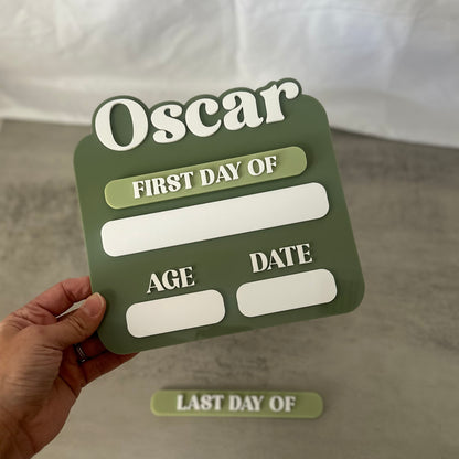 Acrylic School Board | With Age & Date