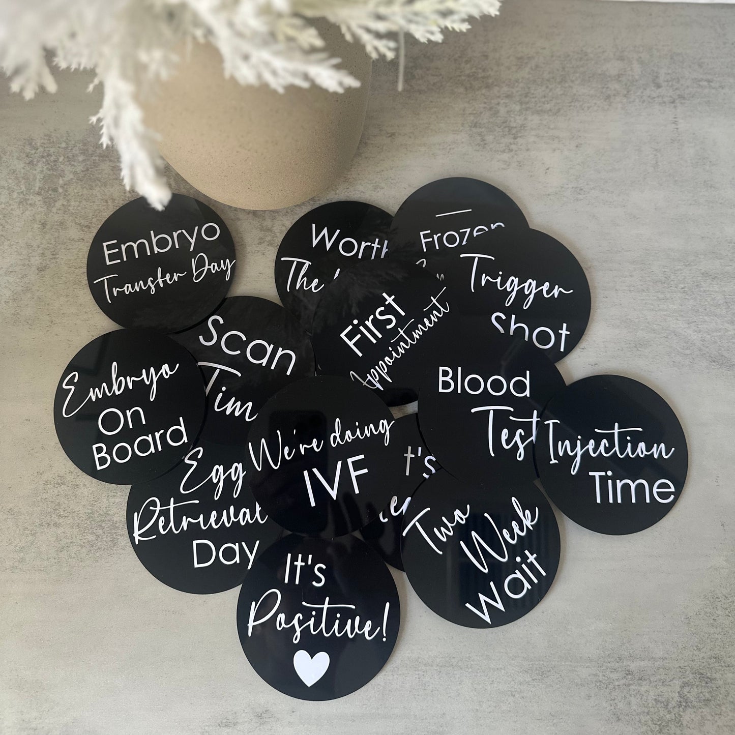 IVF Acrylic Milestone Discs | Set of 15