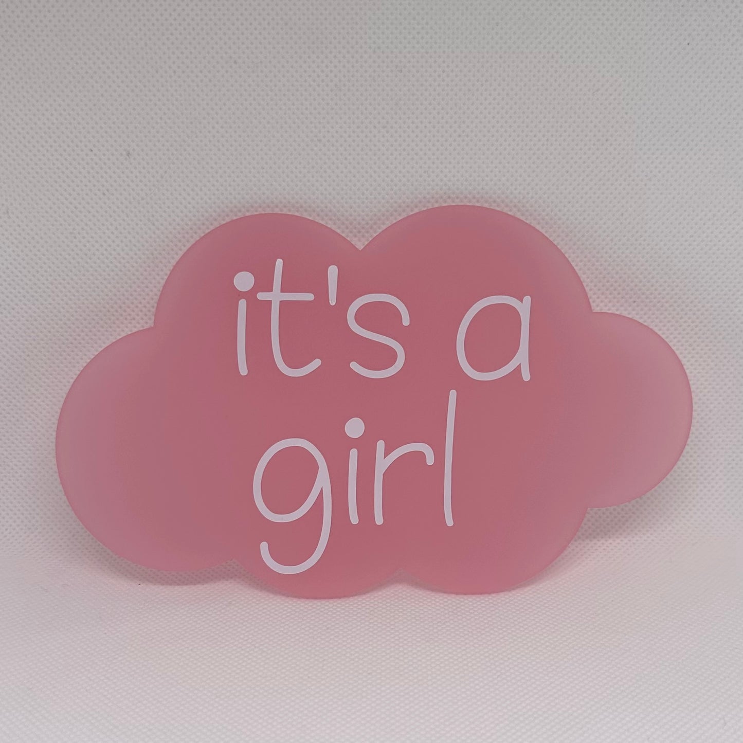 'It's A Boy!' / 'It's A Girl!' | Frosted Acrylic Announcement Cloud (SALE)