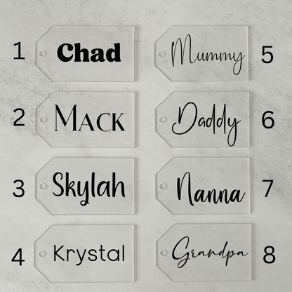 Personalised Reusable Acrylic Gift Tags
