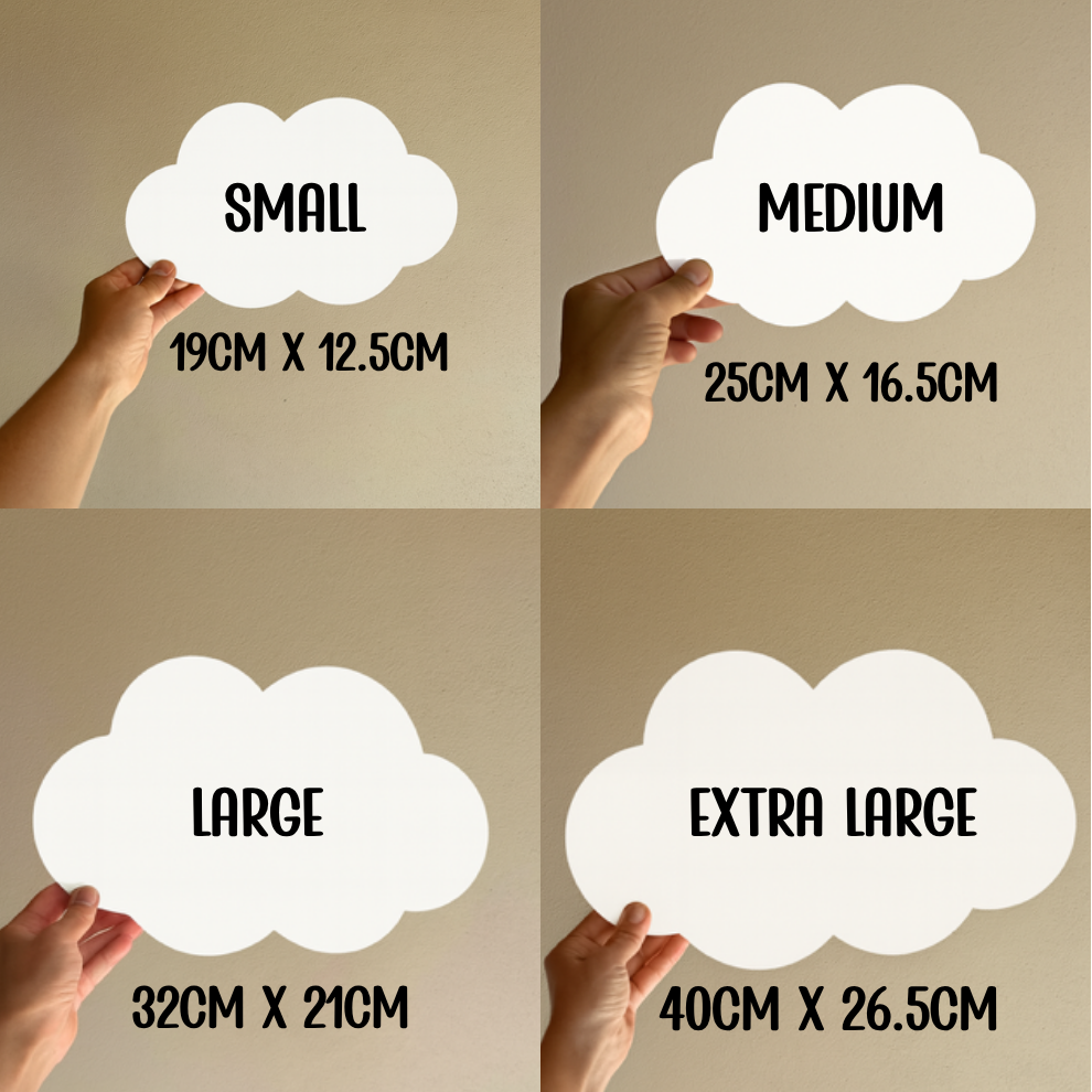 3D Name Cloud-Shaped Plaque | Multiple Sizes