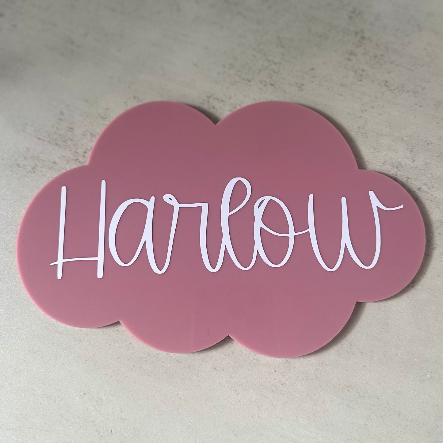 Cloud-Shaped Custom Name Plaque