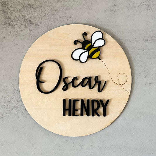 Bumblebee Custom Name Plaque