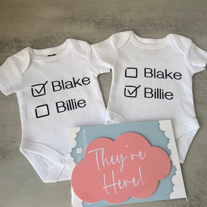 Name Check Box/Tick Box | Matching Twin Set