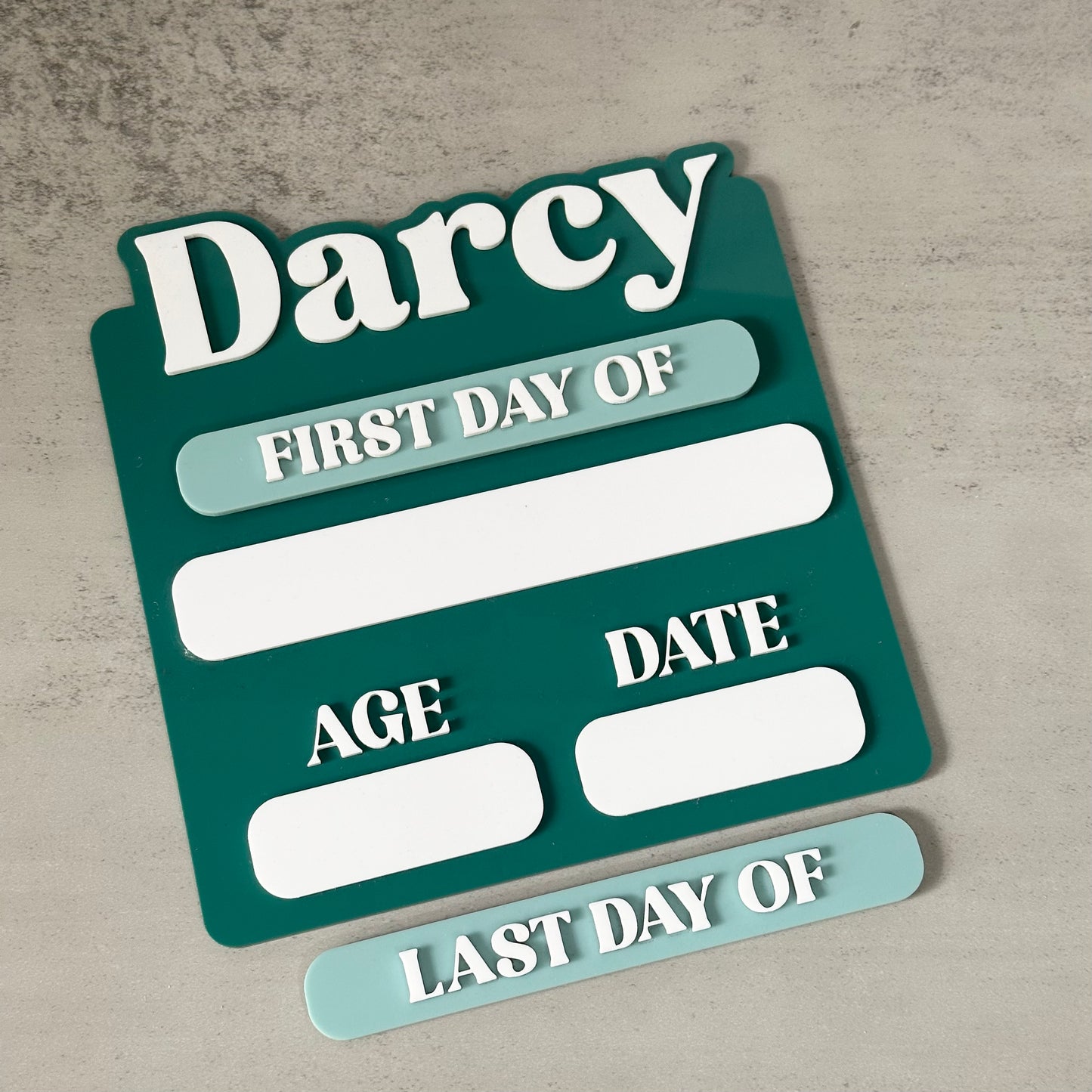 Acrylic School Board | With Age & Date