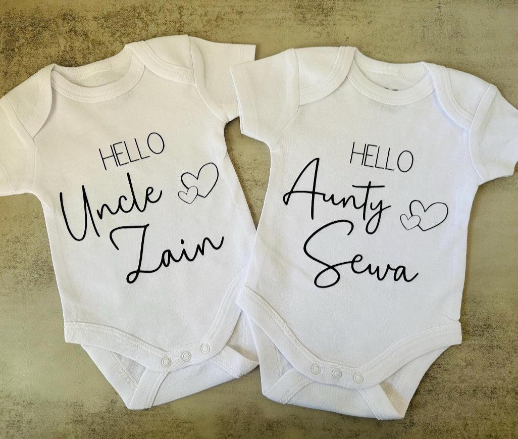Hello Aunty/Uncle | Baby Reveal Onesie