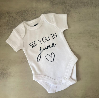 See You In... Pregnancy Reveal | Baby Onesie