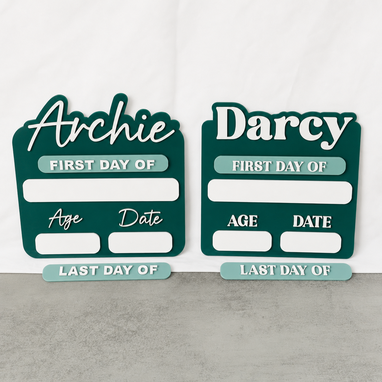 Acrylic School Board | With Age & Date