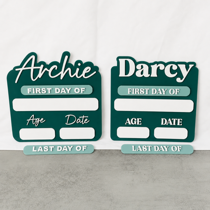Acrylic School Board | With Age & Date