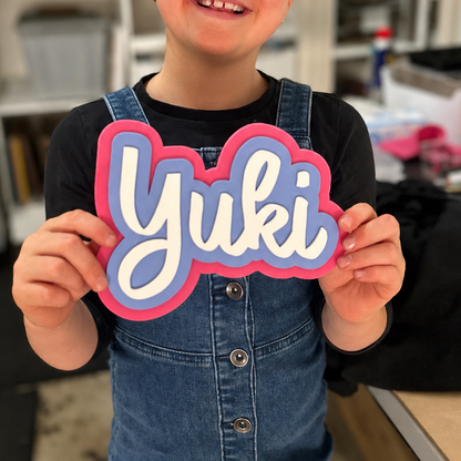 Triple-Layered Acrylic Name Sign | 20cm (Small) or 30cm (Large)