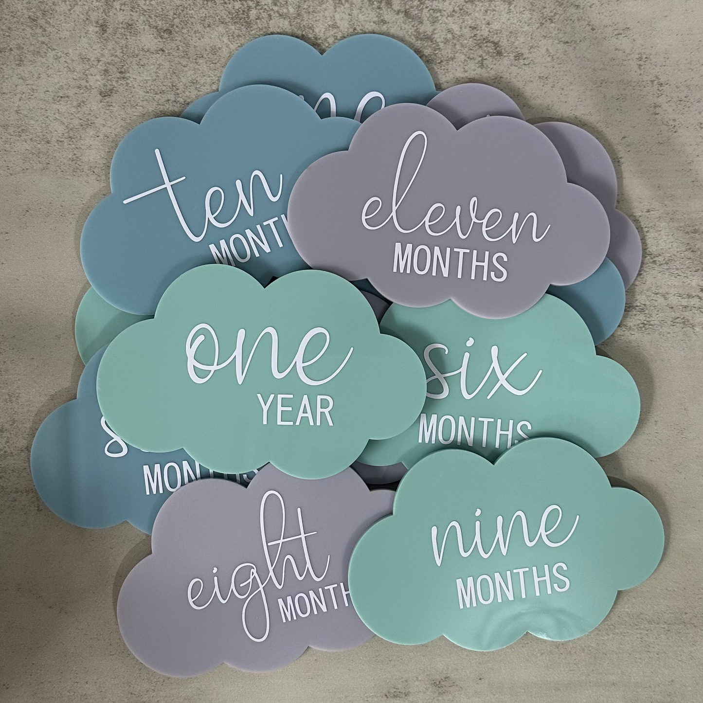Monthly Milestone Clouds | Baby's First Year
