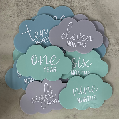 Monthly Milestone Clouds | Baby's First Year