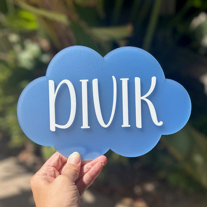 3D Name Cloud-Shaped Plaque | Multiple Sizes