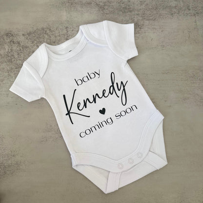 Baby Coming Soon | Custom Baby Onesie