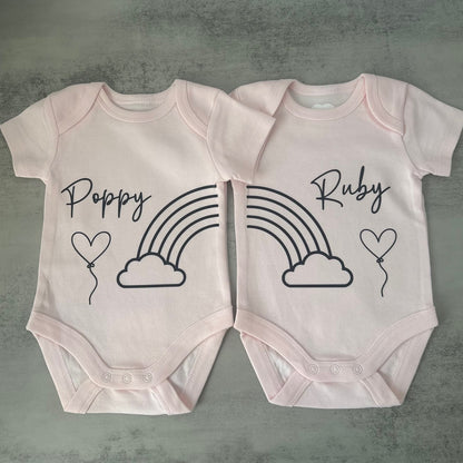 Rainbow Names | Matching Twin Set