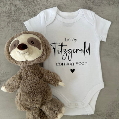 Baby Coming Soon | Custom Baby Onesie