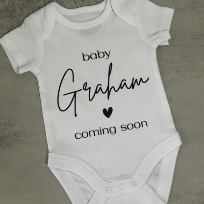 Baby Coming Soon | Custom Baby Onesie