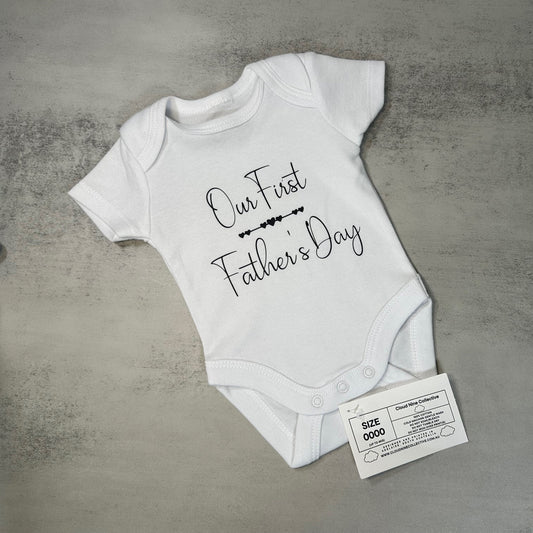 Our First Father's Day | Baby Onesie | Size 0000 (SALE)