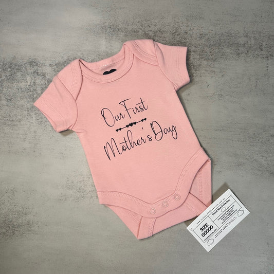 Our First Mother's Day | Baby Onesie | Size 00000 (SALE)