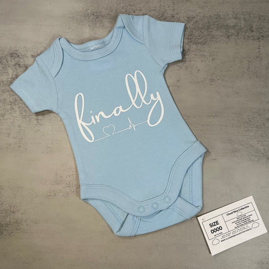 Finally | Baby Onesie | Size 0000 (SALE)
