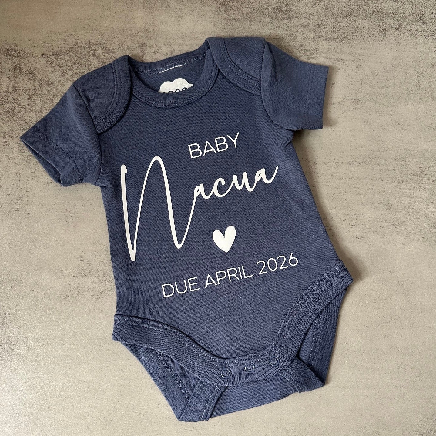 Personalised Name & Due Date | Baby Onesie