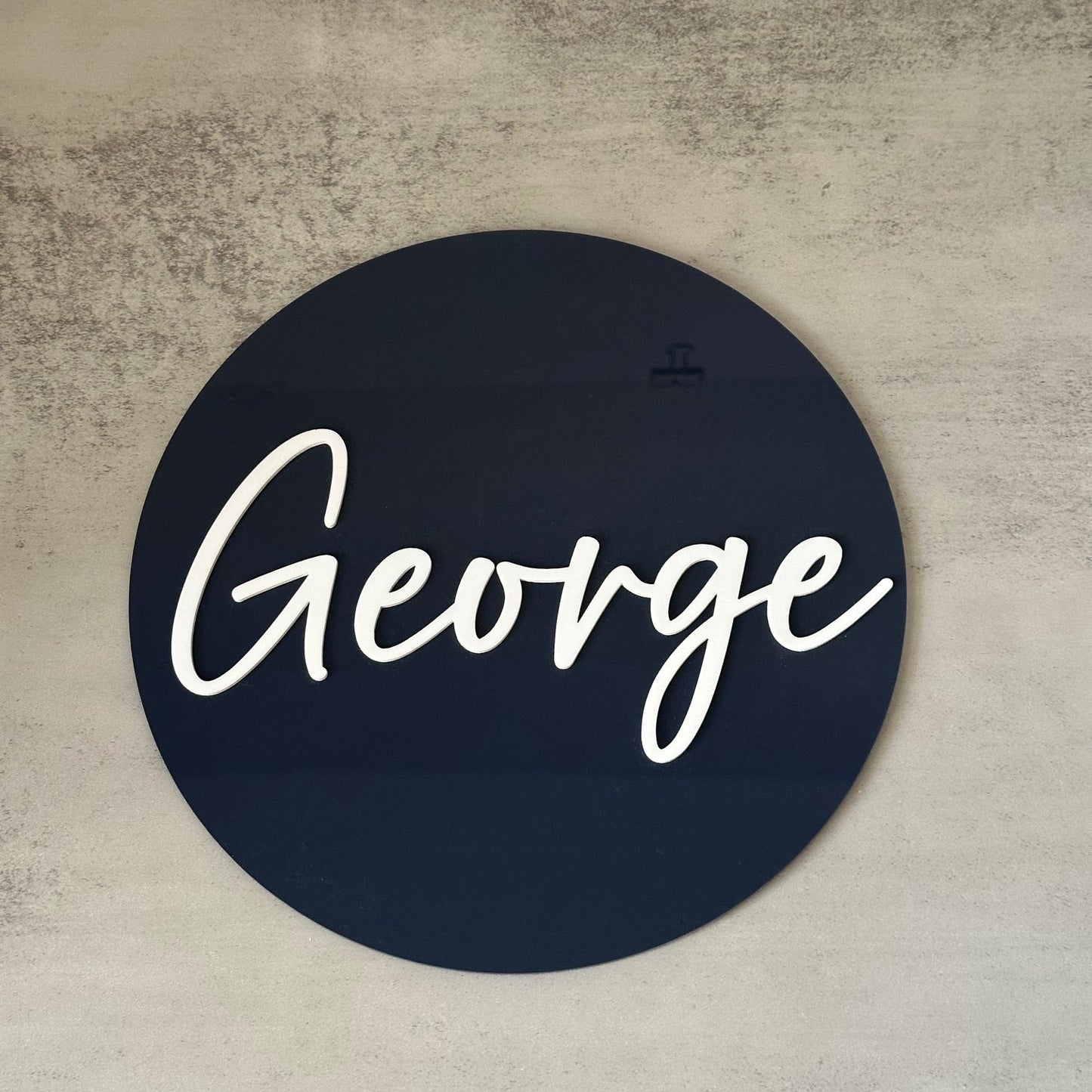 Personalised 3D Round Acrylic Name Sign | Multiple Sizes