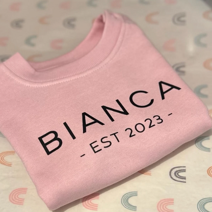 Personalised ESTABLISHED Jumper | Name & Year