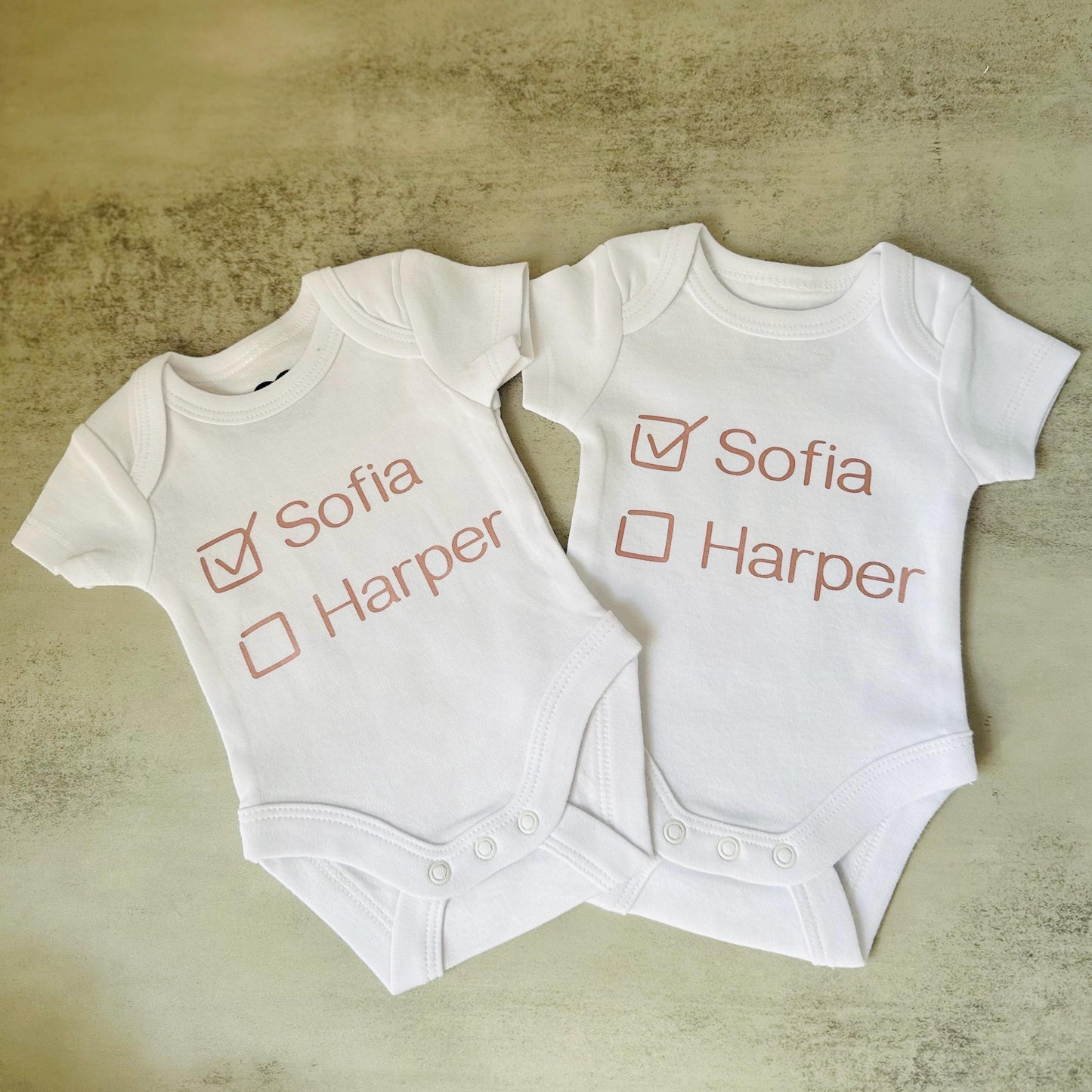 Name Check Box/Tick Box | Matching Twin Set